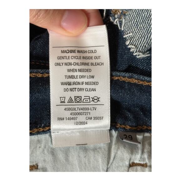 Joe's Jeans Cuffed High Waist Mid Thigh Denim Shorts blue size 29 - Picture 5 of 6